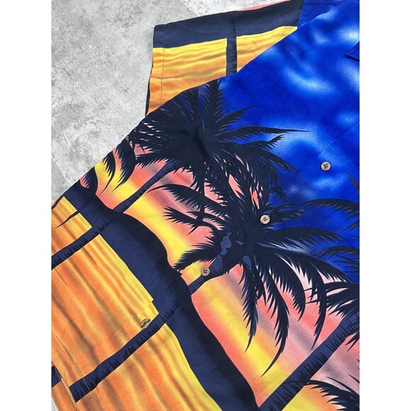 Vintage Maui Maui All Over Print Hawaii Tropical Button Up - Picture 4 of 5
